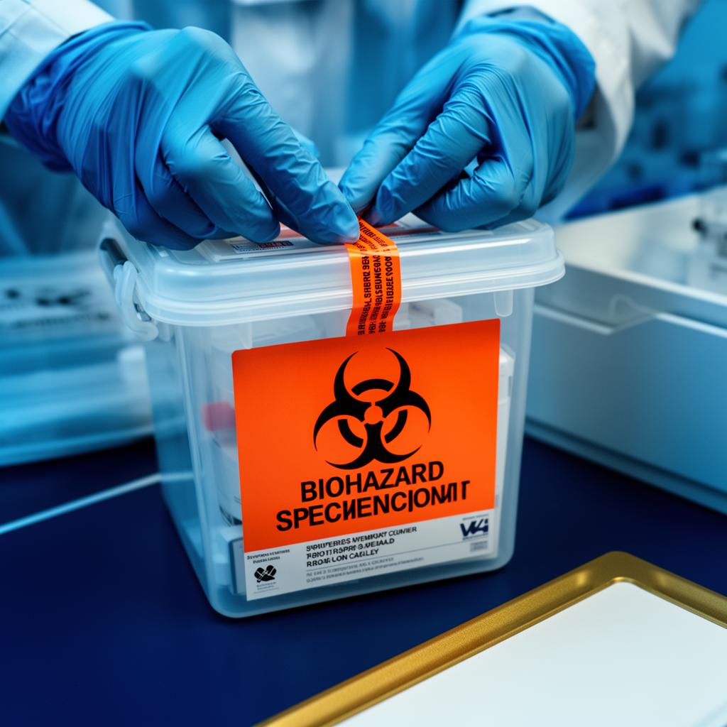 Secure biohazard transport packaging